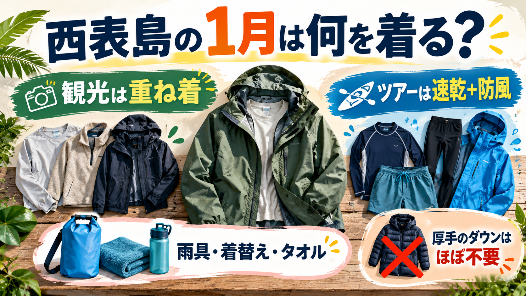 西表島1月の服装ガイド
